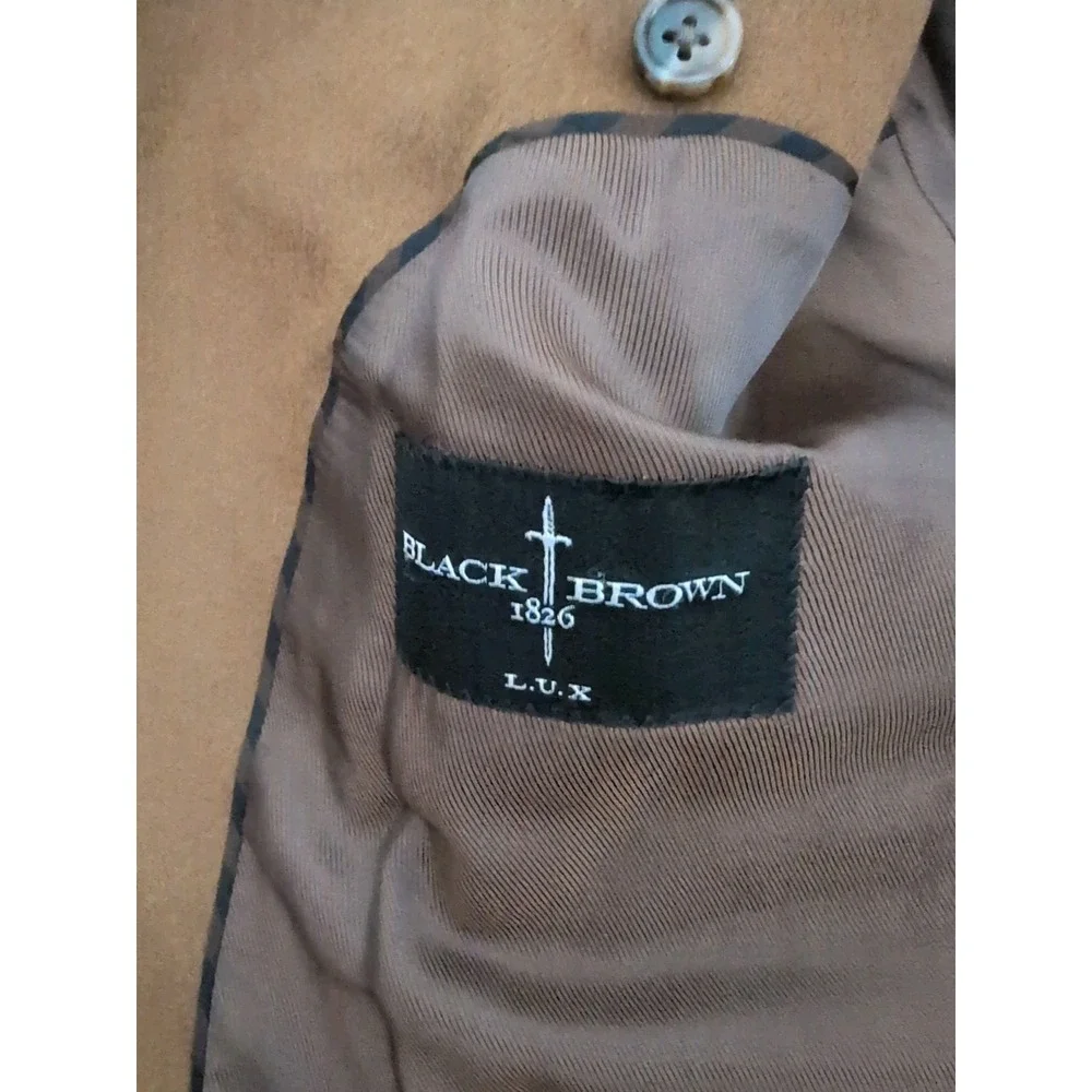 Black Brown 1826 Lord & Taylor Cashmere Blazer 44R Sport‎ Coat Jacket Brown